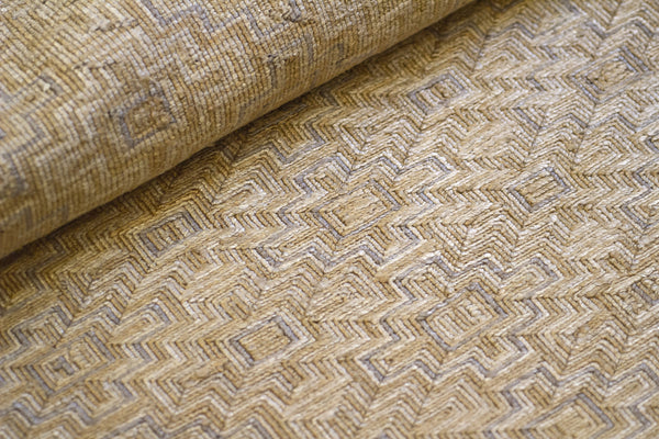 Log Cabin 3D - Hand made Organic Zee Silk Flat weave carpet - 8' by 10', 100% Hand-carded Organic Zee Silk Handmade in Thailand Custom size and colour Rug Carpet Toronto Canada US - Flat weave with diamond relief Amala