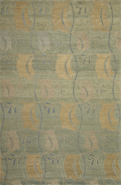 Stelo high quality eco-friendly sustainable Transitional Amala carpets 6’ x 8’ 100% Hand-carded Himalayan Sheep Wool Handmade in Nepal Custom Size and Colour Rug Carpet Toronto Canada US - Green cream yellow blue Interior Design