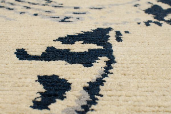 Showa - inspired by tropical flowers - handmade affordable high quality rug designed in Toronto and handwoven in Nepal