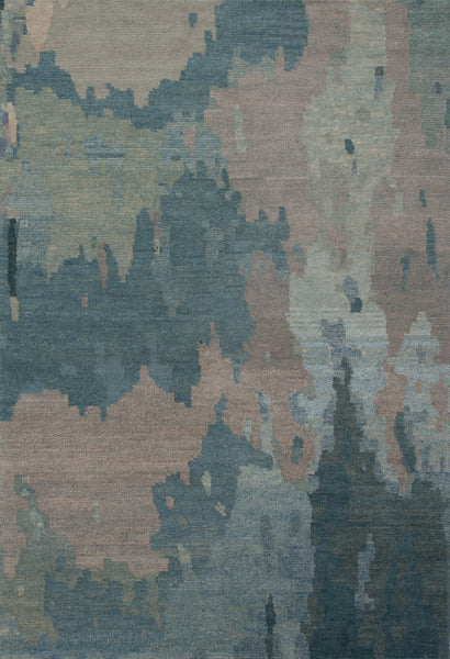 Gonka II - Inspired by fossilized dinosaur eggs - handmade affordable high quality rug designed in Toronto and handwoven in Nepal